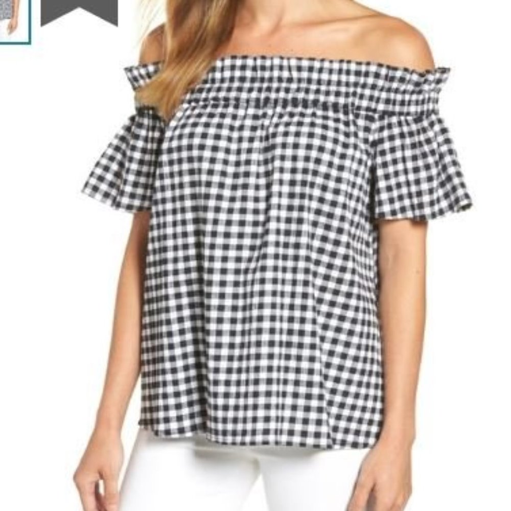 Pleione Ruffle Off-the-Shoulder Top - Size M